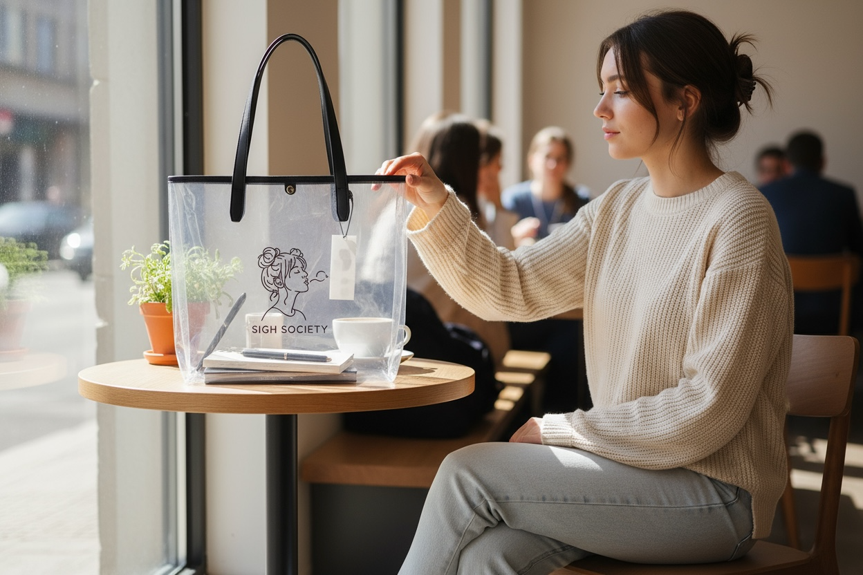 Sigh Society Clear Tote