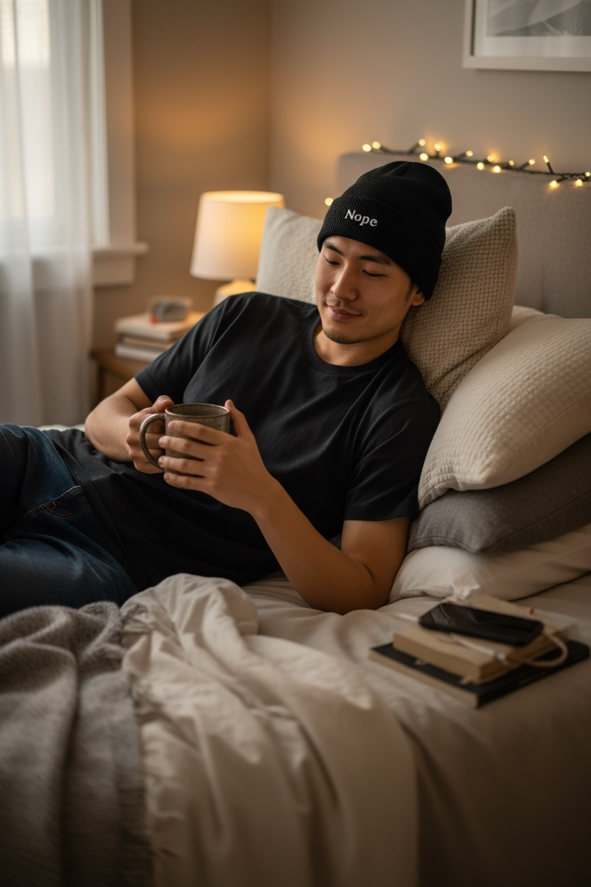 “Nope” Waffle Beanie