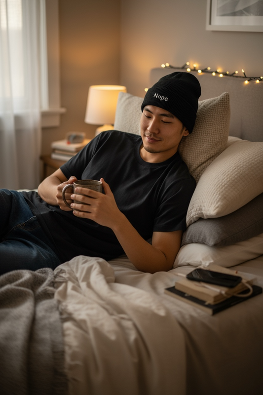 “Nope” Waffle Beanie