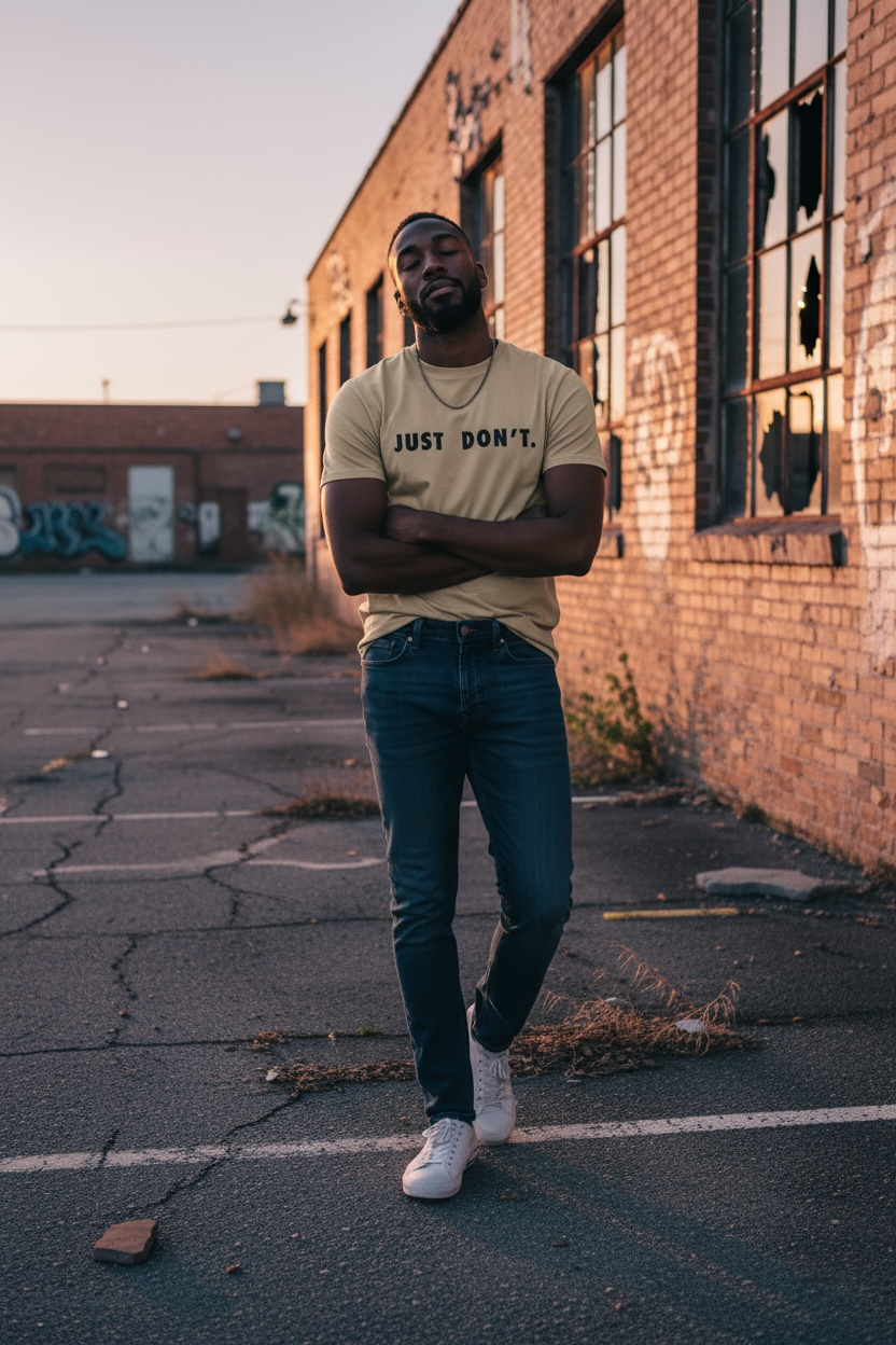 “Just Don’t” Oversized Faded Tee